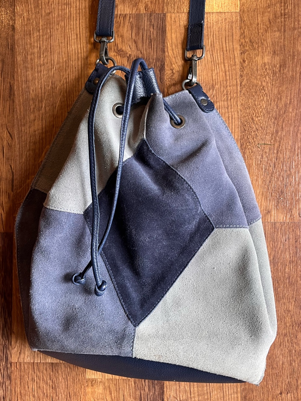 Free People Blue Suede Tovey Bag